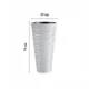 Set 2 ghivece de flori, Sand Slim, rotunde, inalte, 39x75 cm, alb, Prosperplast - imagine 4