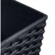 Set 2 ghivece de flori, Rato, imitatie ratan, inalte, 22.5x22.5x42 cm, negru, Prosperplast - imagine 3