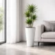 Set 2 ghivece de flori, Sandy Slim, rotunde, inalte, 39x70.8 cm, alb, Prosperplast - imagine 6
