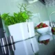 Ghiveci decorativ de flori, dublu, alb, 2.5 L, 24.4x11x12 cm, Twins Cube - imagine 4
