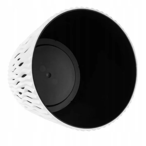 Ghiveci decorativ de flori, rotund, alb, 7.9 L, 26.2x22.2 cm, Sandy Round - imagine 5