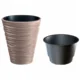 Ghiveci decorativ de flori, rotund, cafeniu, 11/21 L, 34.5x38.5 cm, Sand - imagine 2