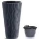 Ghiveci decorativ de flori, rotund, inalt, antracit, 11/37 L, 34.9x62 cm, Sandy Slim, Prosperplast - imagine 3