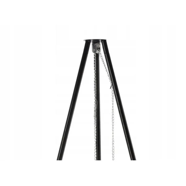 Gratar de gradina cu carbuni, grill rotund, trepied ajustabil, 64.5x64.5x150 cm, Chomik - imagine 2