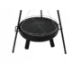 Gratar de gradina cu carbuni, grill rotund, trepied ajustabil, 64.5x64.5x150 cm, Chomik - imagine 3