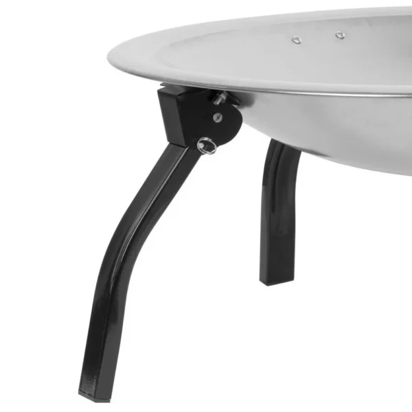 Vatra de foc cu gratar de gradina, grill rotund, metal, 57x40 cm, Strend Pro BBQ Mara - imagine 4