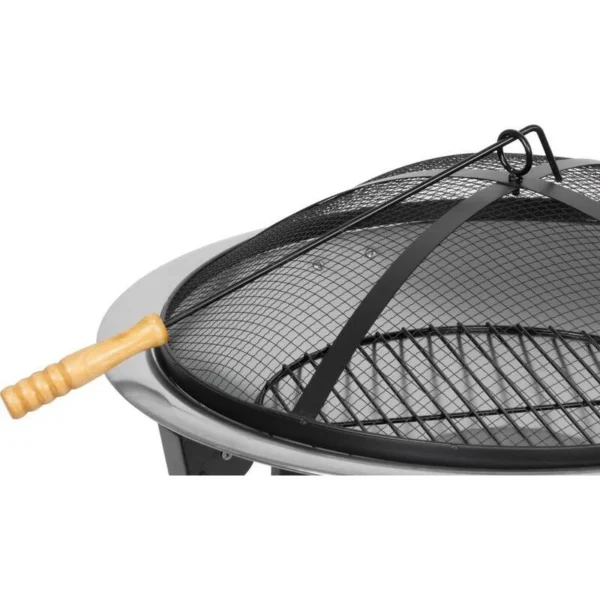 Vatra de foc cu gratar de gradina, grill rotund, metal, 57x40 cm, Strend Pro BBQ Mara - imagine 3