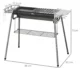 Gratar gradina/camping cu carbuni, portabil, grill dreptunghiular, cu rafturi, structura inox, 96x61x72 cm - imagine 9