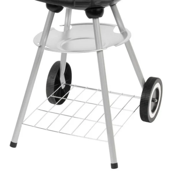 Gratar gradina cu carbuni, grill rotund, cu roti, capac, rafturi, 34.5 cm, 36x46.5x71 cm, Pluto - imagine 3