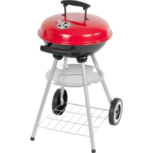 Gratar gradina cu carbuni, grill rotund, cu roti, capac, rafturi, 34.5 cm, 36x46.5x71 cm, Pluto - imagine 7