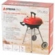 Gratar gradina cu carbuni, grill rotund, cu roti, capac, rafturi, 34.5 cm, 36x46.5x71 cm, Pluto - imagine 2
