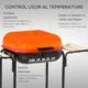 Gratar gradina cu carbuni, grill dreptunghiular, cu roti, capac, rafturi, 43 cm, 98x49x81 cm - imagine 10