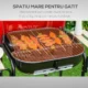 Gratar gradina cu carbuni, grill dreptunghiular, cu roti, capac, rafturi, 43 cm, 98x49x81 cm - imagine 7