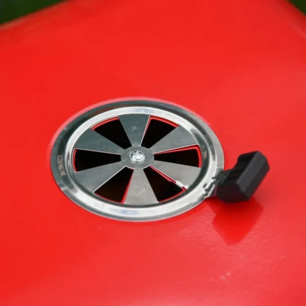 Gratar gradina cu carbuni, grill dreptunghiular, cu roti, capac, rafturi, 43 cm, 98x49x81 cm - imagine 5