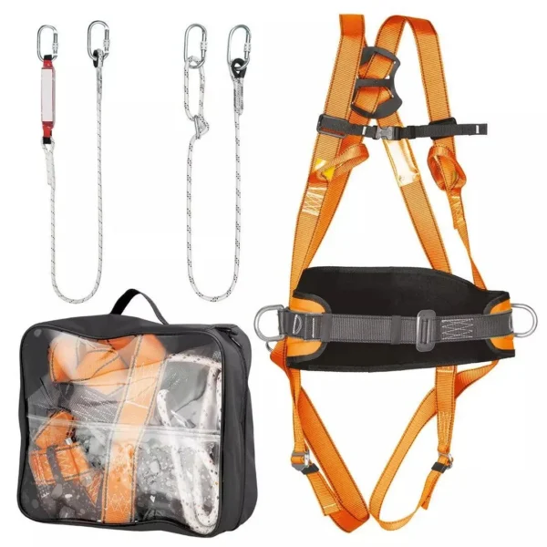Kit pentru lucrul la inaltime cu ham P 05, centura de siguranta 2 m, amortizor, geanta, M-XL, NEO - imagine 8