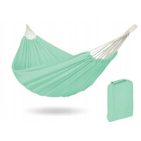 Hamac textil, verde, max 200 kg, 200x150 cm - imagine 4
