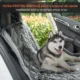 Husa bancheta auto pentru protectie si transport caini, catifea si bumbac, gri, 165x145 cm - imagine 7