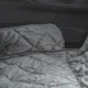 Husa bancheta auto pentru protectie si transport caini, catifea si bumbac, gri, 165x145 cm - imagine 2