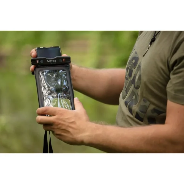 Husa telefon, impermeabila, PVC si ABS, IPX8, 19.5x11 cm, NEO - imagine 5