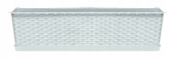 Jardiniera decorativa, alb, 68.5x17.3x15 cm, Ratolla Case P - imagine 3