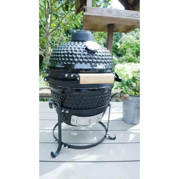 Gratar gradina, grill rotund, ceramic, cu capac, 35x40.5x55 cm, Kamado Egg 13  - imagine 6