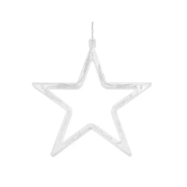 Instalatie luminoasa tip perdea, model stea mare, alb cald, 8 moduri iluminare, interior-exterior, IP44, 138 LED, 2.5 m - imagine 8