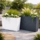 Set 2 jardiniere decorative, Urbi Case, alb, 58x18x49.8 cm - imagine 5