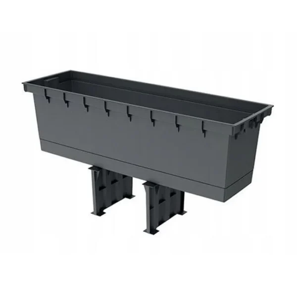 Set 2 jardiniere decorative, Urbi Case M, alb, 77x23.5x40.6 cm, 27 L - imagine 3