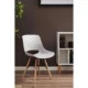 Masa de toaleta/machiaj + scaun Lars, alba, cu oglinda si LED-uri, Vanessa, 130x43x143 cm - imagine 2