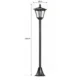 Lampa solara tip felinar pentru gradina, 1 LED, 18x18x160 cm - imagine 10