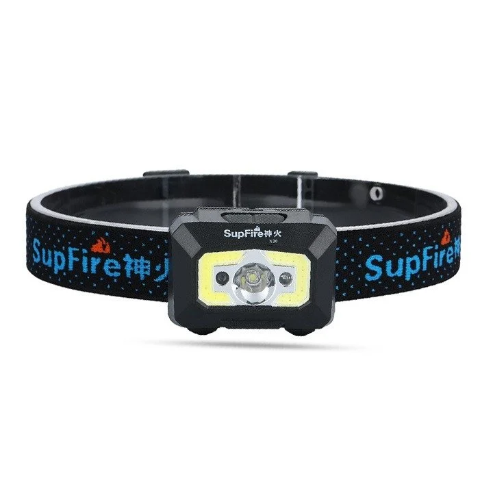 Lanterna LED pentru cap Supfire X30, Waterproof, 500lm, 130m, incarcare USB, control miscare mana
