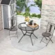 Masa gradina/terasa/balcon pentru exterior, rotunda, metalica, negru, 91x71.5 cm - imagine 9