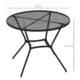 Masa gradina/terasa/balcon pentru exterior, rotunda, metalica, negru, 91x71.5 cm - imagine 11