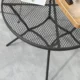 Masa gradina/terasa/balcon pentru exterior, rotunda, metalica, negru, 91x71.5 cm - imagine 5