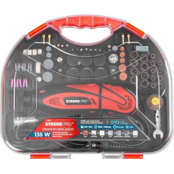 Mini polizor cu accesorii, trusa, 135 W, Strend Pro - imagine 6