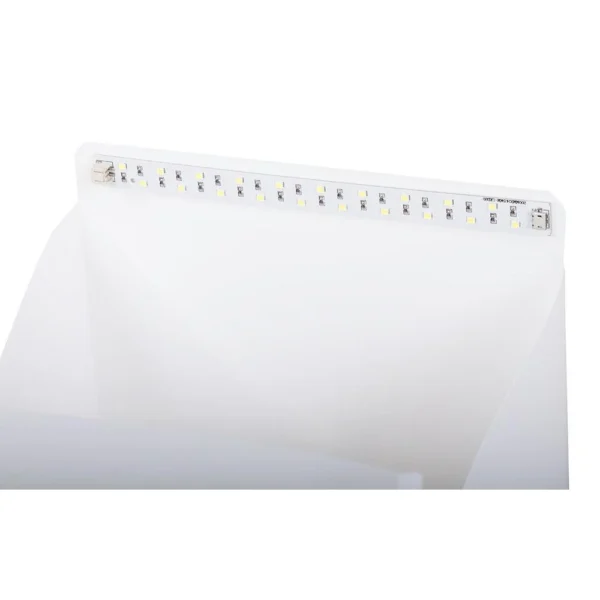 Mini studio foto, Verk Group, tip cort, 20 LED-uri, cu husa, USB, alb, 22x24x24 cm - imagine 3
