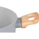 Oala ceramica cu capac de sticla, manere lemn, 4 L, 24 cm, MagicHome Harmony - imagine 3
