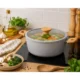 Oala ceramica cu capac de sticla, manere lemn, 5.9 L, 28 cm, MagicHome Harmony - imagine 2