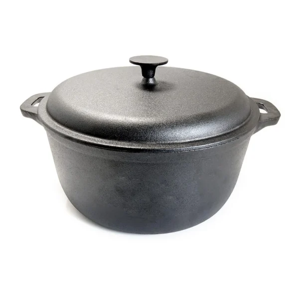 Oala de fonta cu capac, lingura de lemn, 7 L, Perfect Home - imagine 7