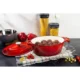 Oala de fonta ovala, emailata cu capac, maner din inox, rosie, 4.4 L, Magic Home - imagine 4