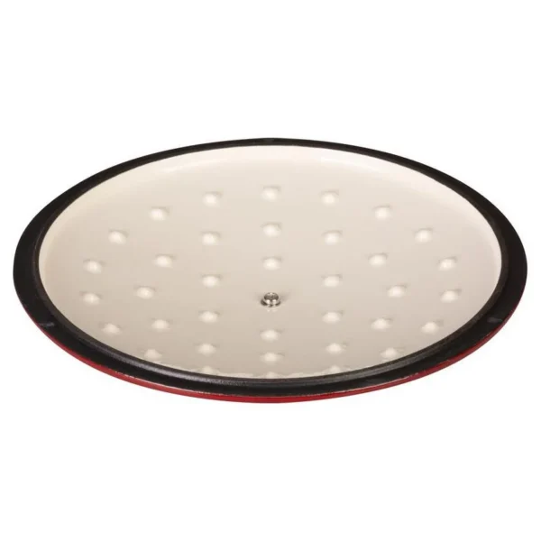 Oala de fonta emailata cu capac, maner din inox, rosie, 4 L, Magic Home - imagine 3