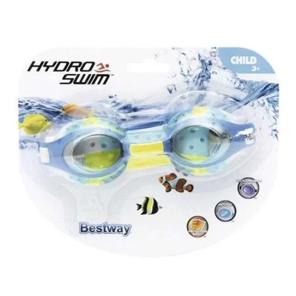 Ochelari inot, pentru copii, antiaburire, albastru, curea 29-45 cm, Bestway - imagine 6