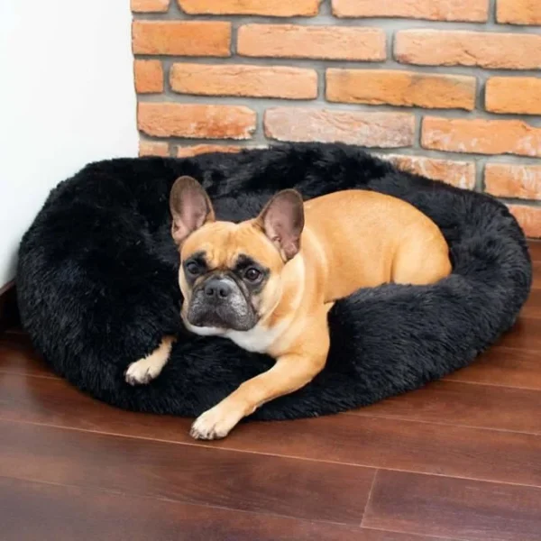 Culcus moale, pentru caine/pisica, negru, 40 cm - imagine 7