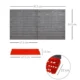 Panou scule, PP, 2 module, 2 rafturi tip suport, 50 de carlige, gri si rosu, max 30 kg, 95.5x53.5 cm - imagine 7