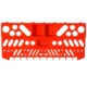 Panou scule, PP, 2 module, 2 rafturi tip suport, 50 de carlige, gri si rosu, max 30 kg, 95.5x53.5 cm - imagine 2