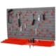 Panou scule, PP, 2 module, 2 rafturi tip suport, 50 de carlige, gri si rosu, max 30 kg, 95.5x53.5 cm - imagine 9