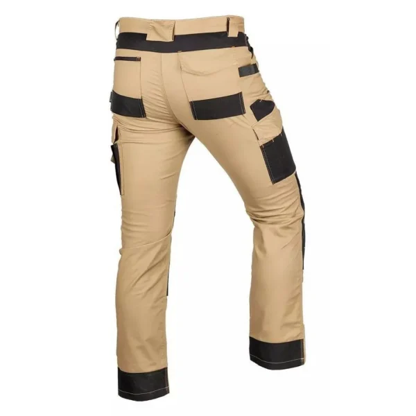 Pantaloni de lucru, poliester, bumbac, intariri genunchi, model Mix&Match, bej, marimea L/52, NEO - imagine 3