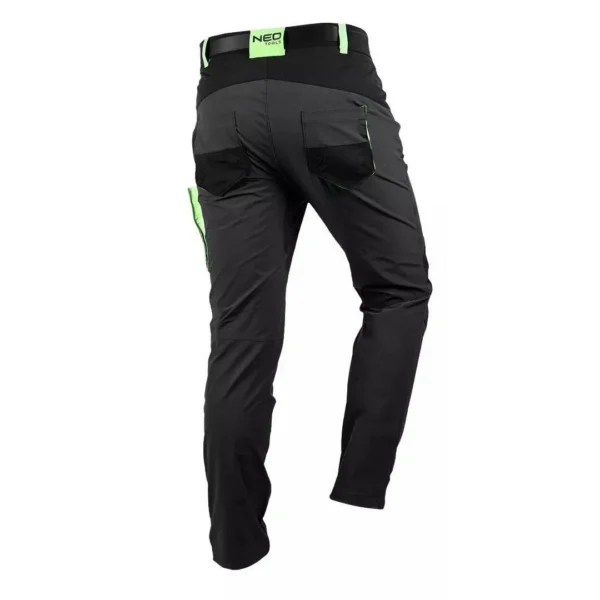 Pantaloni de lucru, elastici, poliamida, model Premium, gri inchis, marimea S/48, NEO - imagine 14