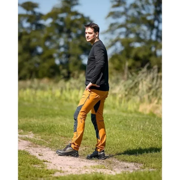 Pantaloni de lucru, elastici, nylon, model Outdoor, galben mustar, marimea S/48, NEO - imagine 11