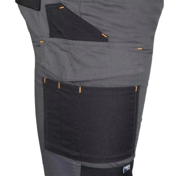 Pantaloni de lucru, poliester, bumbac, intariri genunchi, model Mix&Match, gri, marimea S/48, NEO - imagine 6